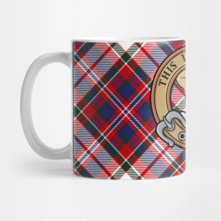 Clan MacFarlane Crest over Dress Tartan Mug